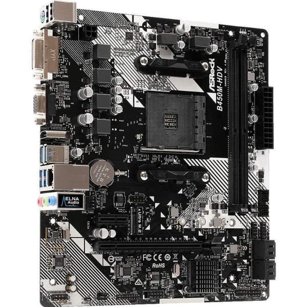 Asrock B450M-HDV R4.0 AMD B450 Kanta AM4 micro ATX