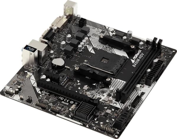 Asrock B450M-HDV R4.0 AMD B450 Kanta AM4 micro ATX