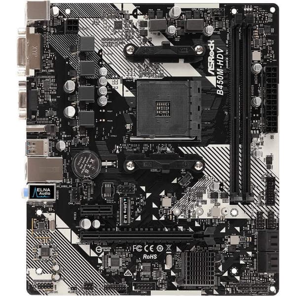 Asrock B450M-HDV R4.0 AMD B450 Kanta AM4 micro ATX