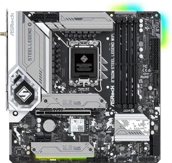 Asrock B760M Steel Legend WiFi Intel B760 LGA 1700 micro ATX