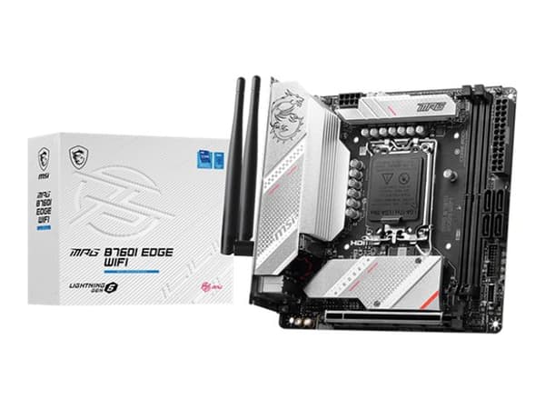 MSI MPG B760I EDGE WIFI - Hovedkort - mini-ITX - LGA1700-sokkel - B760 Chipset - USB 3.2 Gen 2, USB 3.2 Gen 1, USB-C 3.2 Gen2 - 2.5 Gigabit LAN, Wi-F