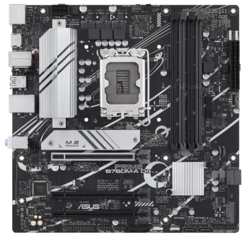 ASUS PRIME B760M-A D4-CSM - Hovedkort - micro ATX - LGA1700-sokkel - B760 Chipset - USB 3.2 Gen 1, USB 3.2 Gen 2, USB-C 3.2 Gen 1 - 2.5 Gigabit LAN -