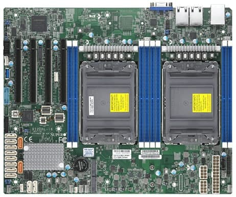 SUPERMICRO X12DPL-I6 - Hovedkort - ATX - LGA4189-sokkel - 2 Støttede CPU-er - C621A Chipset - USB 3.2 Gen 1 - 2 x Gigabit LAN - innbygd grafikk - for