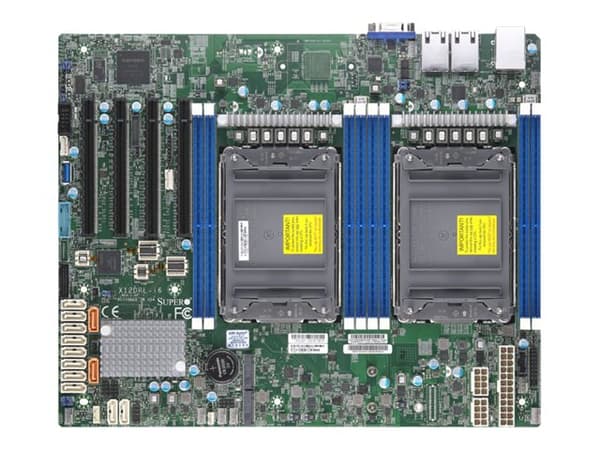 SUPERMICRO X12DPL-I6 - Hovedkort - ATX - LGA4189-sokkel - 2 Støttede CPU-er - C621A Chipset - USB 3.2 Gen 1 - 2 x Gigabit LAN - innbygd grafikk - for