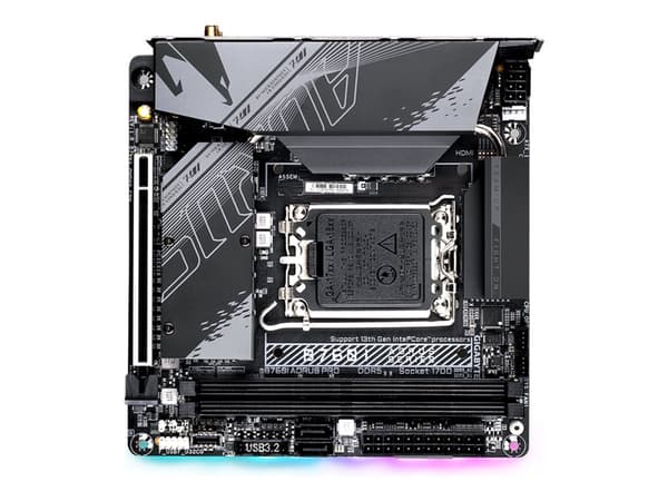 AORUS B760I PRO - 1.X - hovedkort - mini-ITX - LGA1700-sokkel - B760 Chipset - USB-C 3.2 Gen2, USB-C 3.2 Gen 1, USB 3.2 Gen 2, USB 3.2 Gen 1 - 2.5 Gi