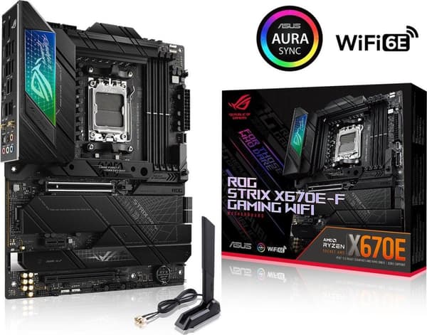 Asus ROG Strix X670E-F Gaming WiFi - Bundkort - ATX - Sokkel AM5 - AMD X670 (90MB1BA0-M0EAY0)