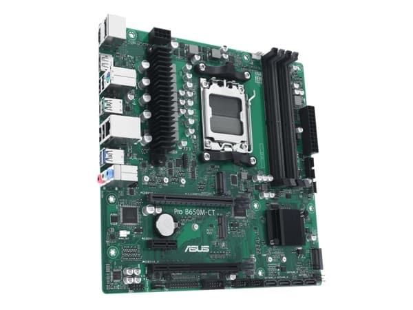ASUS PRO B650M-CT-CSM - Hovedkort - micro ATX - Socket AM5 - AMD B650 Chipset - USB-C 3.2 Gen2, USB 3.2 Gen 2, USB 3.2 Gen 1 - Gigabit LAN - innbygd