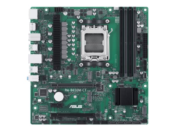 ASUS PRO B650M-CT-CSM - Hovedkort - micro ATX - Socket AM5 - AMD B650 Chipset - USB-C 3.2 Gen2, USB 3.2 Gen 2, USB 3.2 Gen 1 - Gigabit LAN - innbygd