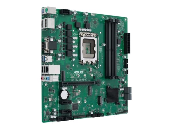 ASUS B760M-C-CSM - Hovedkort - micro ATX - LGA1700-sokkel - B760 Chipset - USB 3.2 Gen 1 - Gigabit LAN - innbygd grafikk (CPU kreves) - HD-lyd (8-kan