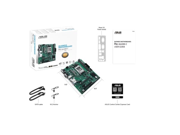 ASUS Pro A620M-C-CSM - Moderkort - micro ATX - Socket AM5 - AMD B650 Chipuppsättning - USB 3.2 Gen 1, USB 3.2 Gen 2, USB-C 3.2 Gen2 - Gigabit LAN - i