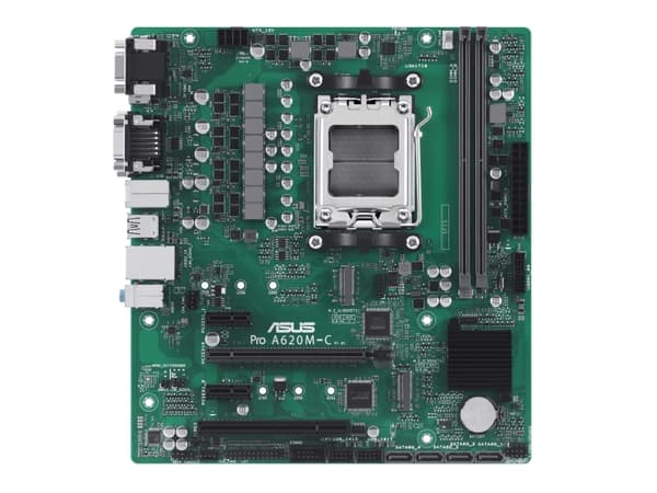ASUS Pro A620M-C-CSM - Moderkort - micro ATX - Socket AM5 - AMD B650 Chipuppsättning - USB 3.2 Gen 1, USB 3.2 Gen 2, USB-C 3.2 Gen2 - Gigabit LAN - i