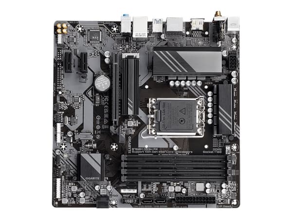 Gigabyte B760M DS3H AX - 1.X - hovedkort - micro ATX - LGA1700-sokkel - B760 Chipset - USB-C 3.2 Gen2, USB 3.2 Gen 1 - 2.5 Gigabit LAN, Wi-Fi 6E, Blu
