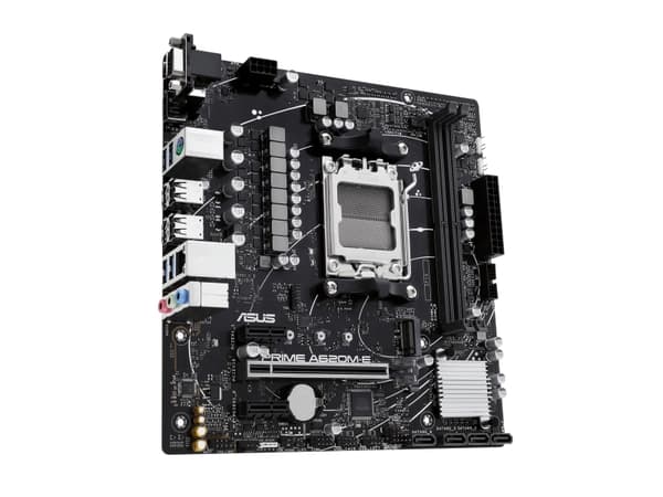 ASUS Prime A620M-E-CSM - Hovedkort - micro ATX - Socket AM5 - AMD A620 Chipset - Gigabit LAN - innbygd grafikk (CPU kreves) - HD-lyd (8-kanalers)