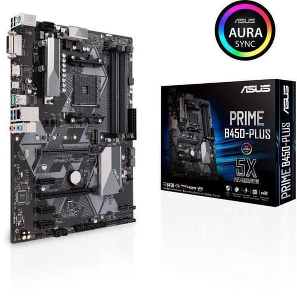 ASUS PRIME B450-PLUS AMD B450 Socket AM4 ATX