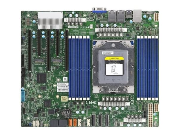 SUPERMICRO H13SSL-NT - Hovedkort - ATX - AMD ingen CPU - Socket SP5 - USB 3.0 - 2 x 10 Gigabit LAN - innbygd grafikk (CPU kreves)