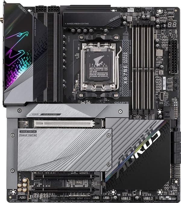 Gigabyte X670E AORUS MASTER - 1.0 - Bundkort - E-ATX - Sokkel AM5 - AMD X670 chipset - USB 3.2 Gen 1, USB 3.2 Gen 2, USB-C Gen 2x2, USB-C 3.2 Gen2 - 2