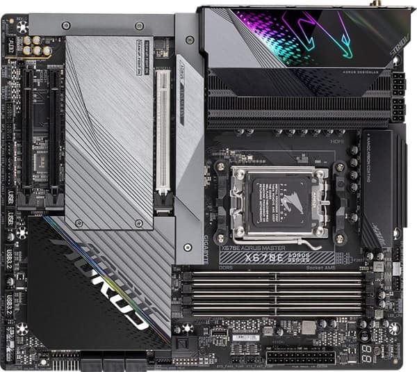Gigabyte X670E AORUS MASTER - 1.0 - Bundkort - E-ATX - Sokkel AM5 - AMD X670 chipset - USB 3.2 Gen 1, USB 3.2 Gen 2, USB-C Gen 2x2, USB-C 3.2 Gen2 - 2