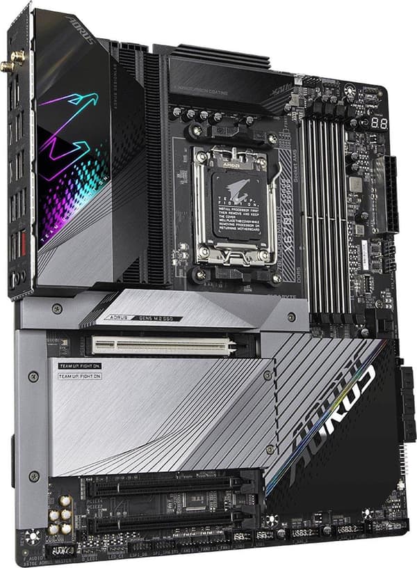 Gigabyte X670E AORUS MASTER - 1.0 - Bundkort - E-ATX - Sokkel AM5 - AMD X670 chipset - USB 3.2 Gen 1, USB 3.2 Gen 2, USB-C Gen 2x2, USB-C 3.2 Gen2 - 2
