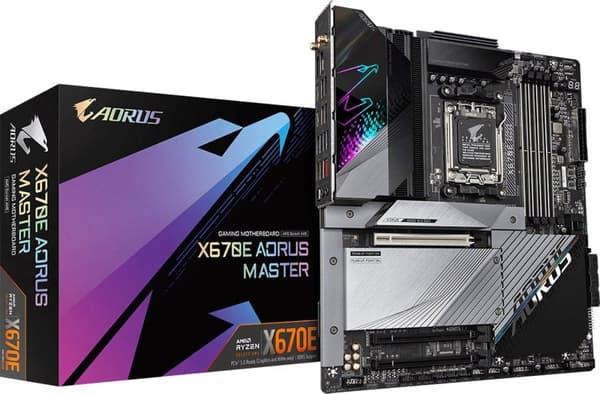 Gigabyte X670E AORUS MASTER - 1.0 - Bundkort - E-ATX - Sokkel AM5 - AMD X670 chipset - USB 3.2 Gen 1, USB 3.2 Gen 2, USB-C Gen 2x2, USB-C 3.2 Gen2 - 2