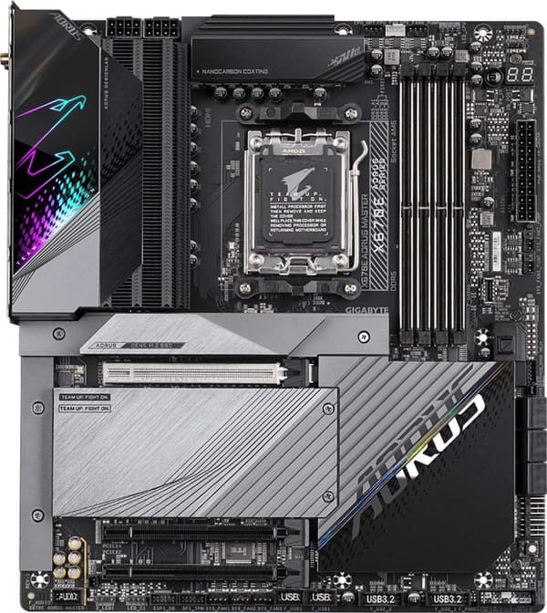 Gigabyte X670E AORUS MASTER - 1.0 - Bundkort - E-ATX - Sokkel AM5 - AMD X670 chipset - USB 3.2 Gen 1, USB 3.2 Gen 2, USB-C Gen 2x2, USB-C 3.2 Gen2 - 2