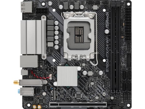 ASRock B760M-ITX/D4 WiFi - Hovedkort - mini-ITX - LGA1700-sokkel - B760 Chipset - USB 3.2 Gen 1, USB-C 3.2 Gen 2x2 - Bluetooth, Gigabit LAN, Wi-Fi -