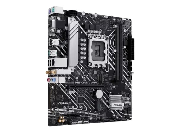 ASUS PRIME H610M-A WIFI - Hovedkort - micro ATX - LGA1700-sokkel - H610 Chipset - USB 3.2 Gen 2, USB 3.2 Gen 1 - Gigabit LAN, Wi-Fi, Bluetooth - innb