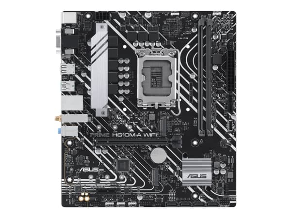 ASUS PRIME H610M-A WIFI - Hovedkort - micro ATX - LGA1700-sokkel - H610 Chipset - USB 3.2 Gen 2, USB 3.2 Gen 1 - Gigabit LAN, Wi-Fi, Bluetooth - innb