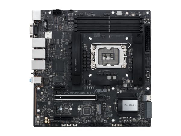 ASUS PRO WS W680M-ACE SE - Hovedkort - micro ATX - LGA1700-sokkel - W680 Chipset - USB 3.2 Gen 1, USB 3.2 Gen 2, USB-C 3.2 Gen2, USB-C 3.2 Gen 2x2 -