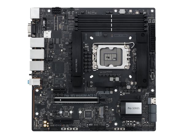 ASUS PRO WS W680M-ACE SE - Hovedkort - micro ATX - LGA1700-sokkel - W680 Chipset - USB 3.2 Gen 1, USB 3.2 Gen 2, USB-C 3.2 Gen2, USB-C 3.2 Gen 2x2 -