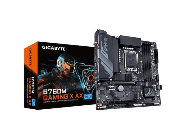 Gigabyte B760M GAMING X AX - 1.X - hovedkort - micro ATX - LGA1700-sokkel - B760 Chipset - USB-C 3.2 Gen2, USB 3.2 Gen 1 - 2.5 Gigabit LAN, Wi-Fi 6E,