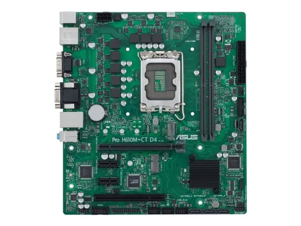 ASUS PRO H610M-C D4-CSM - Hovedkort - micro ATX - LGA1700-sokkel - H610 Chipset - USB 3.2 Gen 1 - Gigabit LAN - innbygd grafikk (CPU kreves) - HD-lyd