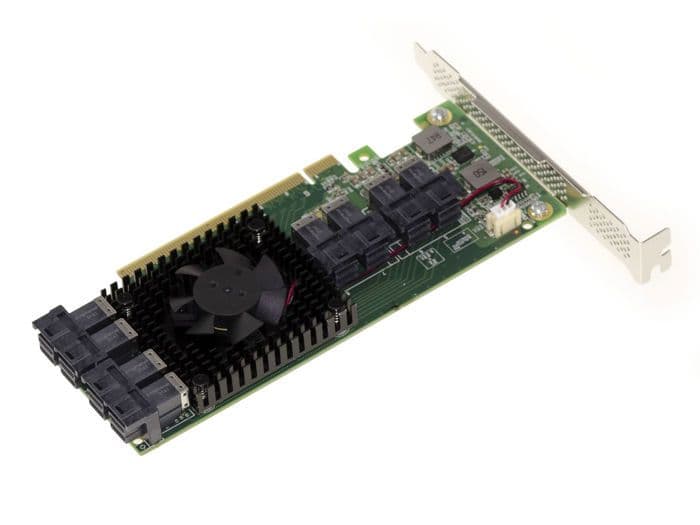 PCIe 3.0 x16-kort för 8 U.2 NVMe SSD-enheter (U2 NGFF) eller 8 PCIe x4
