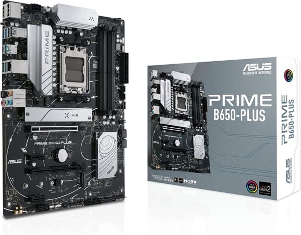 ASUS PRIME B650-PLUS, AMD, Sokkel AM5, AMD Ryzen™ 3, AMD Ryzen™ 7, AMD Ryzen 9 7th Gen, Sokkel AM5, DDR5-SDRAM, 128 GB