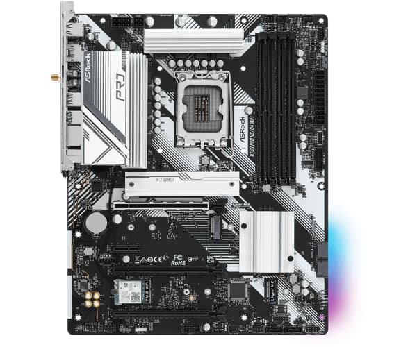 ASRock B760 PRO RS/D4 WIFI - Hovedkort - ATX - LGA1700-sokkel - B760 Chipset - USB-C 3.2 Gen2, USB-C 3.2 Gen 1, USB 3.2 Gen 1 - Wi-Fi 6E, 2.5 Gigabit