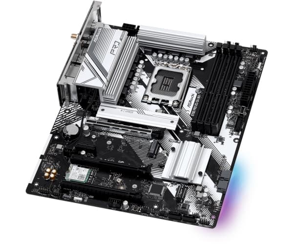 ASRock B760 PRO RS/D4 WIFI - Hovedkort - ATX - LGA1700-sokkel - B760 Chipset - USB-C 3.2 Gen2, USB-C 3.2 Gen 1, USB 3.2 Gen 1 - Wi-Fi 6E, 2.5 Gigabit