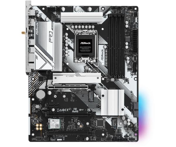 ASRock B760 PRO RS/D4 WIFI - Hovedkort - ATX - LGA1700-sokkel - B760 Chipset - USB-C 3.2 Gen2, USB-C 3.2 Gen 1, USB 3.2 Gen 1 - Wi-Fi 6E, 2.5 Gigabit