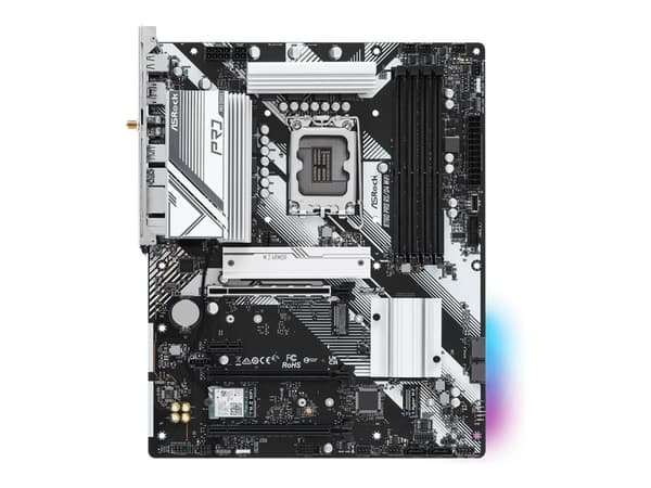 ASRock B760 PRO RS/D4 WIFI - Hovedkort - ATX - LGA1700-sokkel - B760 Chipset - USB-C 3.2 Gen2, USB-C 3.2 Gen 1, USB 3.2 Gen 1 - Wi-Fi 6E, 2.5 Gigabit