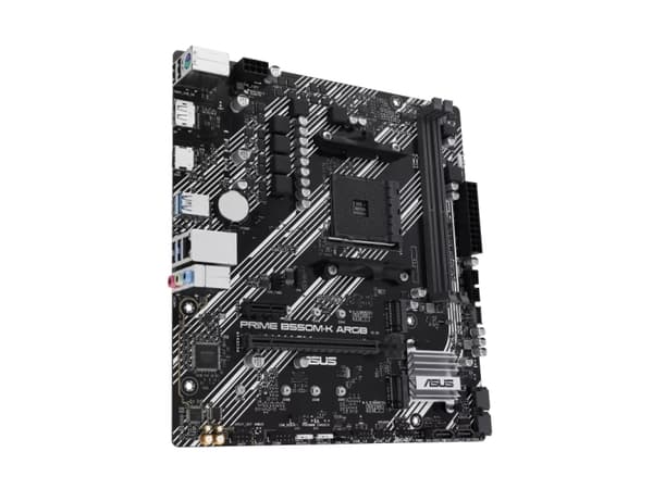 ASUS PRIME B550M-K ARGB - Hovedkort - micro ATX - Socket AM4 - AMD B550 Chipset - USB 3.2 Gen 1 - Gigabit LAN - innbygd grafikk (CPU kreves) - HD-lyd