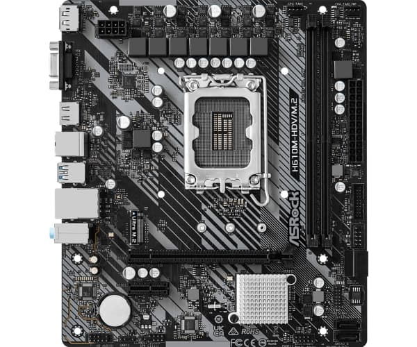 ASRock H610M-HDV/M.2 - 2.0 - hovedkort - micro ATX - LGA1700-sokkel - H610 Chipset - USB 3.2 Gen 1 - Gigabit LAN - innbygd grafikk (CPU kreves) - HD-