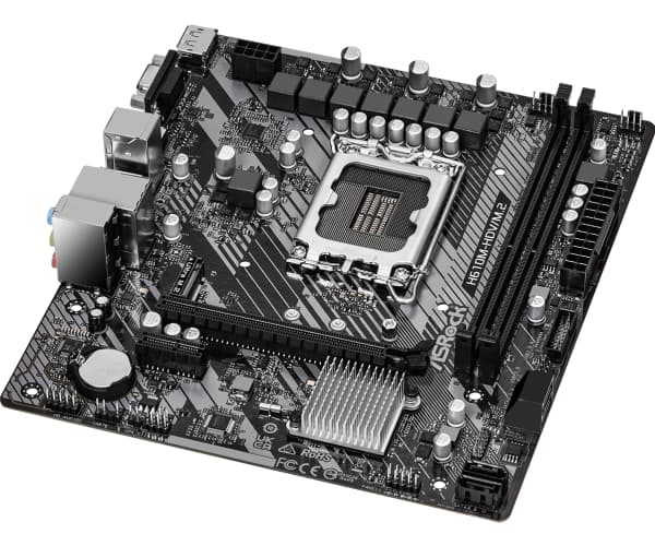 ASRock H610M-HDV/M.2 - 2.0 - hovedkort - micro ATX - LGA1700-sokkel - H610 Chipset - USB 3.2 Gen 1 - Gigabit LAN - innbygd grafikk (CPU kreves) - HD-