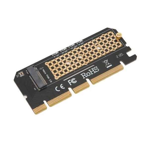 HURRISE PCIE M.2 NVMe Adapter Card Stabil NVME Adapter M.2 NVME Key M SSD till PCIe X16 Plug and Play PCIE NVME Adapter