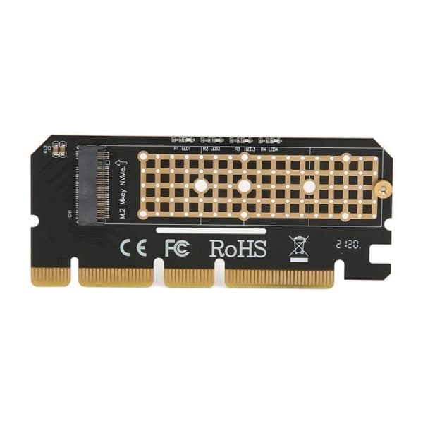 PCIE NVME-adapter NVMe-adapter, konfigurera enkelt NVMe M.2 SSD till PCIe-kort för datorenhet