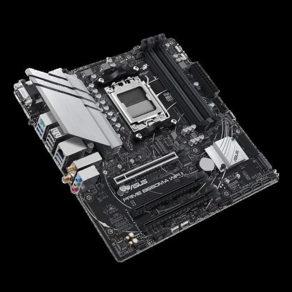 ASUS PRIME B650M-A WIFI II - Micro ATX Socket AM5 AMD B650 moderkort - 4x DDR5 - M.2 PCIe 5.0 - USB 3.1 - PCI-Express 4.0 16x - LAN