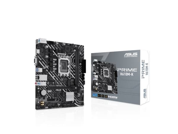 ASUS PRIME H610M-K - Emolevy - LGA1700-asennuspaikka - USB 3.2 Gen 1 - sisäinen grafiikka (CPU tarvitaan)