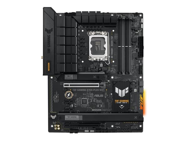 ASUS TUF GAMING B760-PLUS WIFI - Moderkort - ATX - LGA1700-uttag - B760 Chipuppsättning - USB-C 3.2 Gen 2x2, USB 3.2 Gen 2, USB 3.2 Gen 1, USB-C 3.2