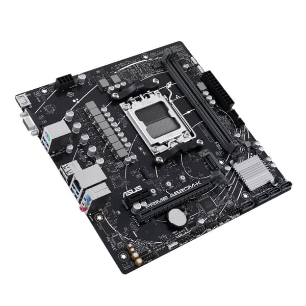 ASUS PRIME A620M-K - AMD - Socket AM5 - AMD Ryzen 5 7. generation - AMD Ryzen 7 7. generation - AMD Ryzen 9 7. generation - DDR5-SDRAM - 96 GB - Dual-