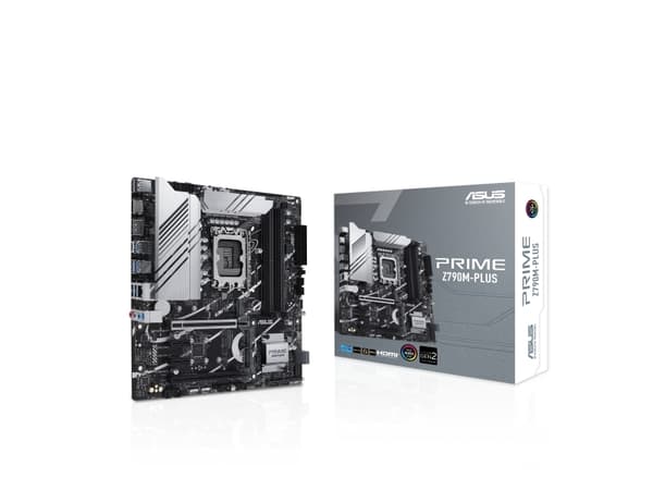 ASUS PRIME Z790M-PLUS - Hovedkort - micro ATX - LGA1700-sokkel - Z790 Chipset - USB-C 3.2 Gen 2x2, USB-C 3.2 Gen 1, USB 3.2 Gen 2, USB 3.2 Gen 1 - Gi