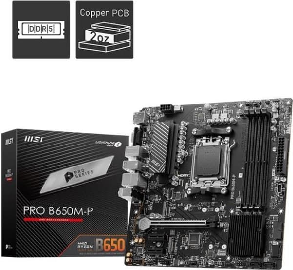 MB MSI PRO B650M-P (B650,AM5,mATX,AMD) (7E27-001R)