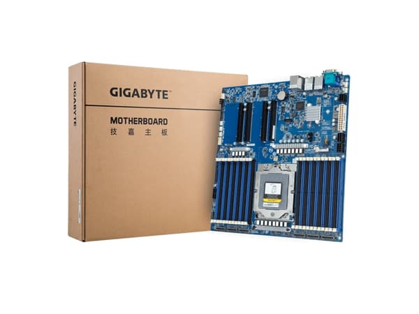 Gigabyte MZ33-AR0 - 1.0 - hovedkort - utvidet ATX (E-ATX) EPYC 9004-serien - LGA6096 Socket - USB 3.2 Gen 1 - 2 x 10 Gigabit LAN - innbygd grafikk