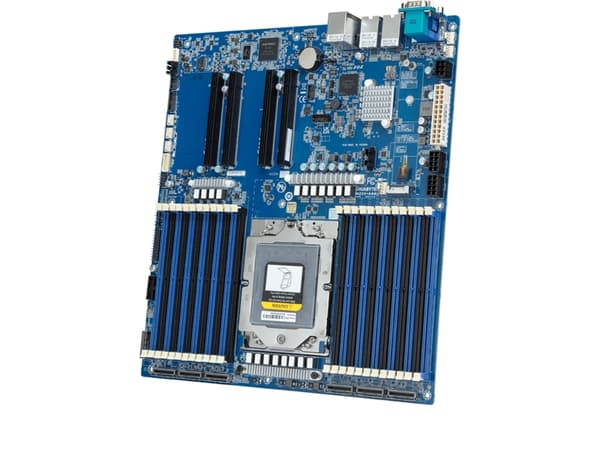 Gigabyte MZ33-AR0 - 1.0 - hovedkort - utvidet ATX (E-ATX) EPYC 9004-serien - LGA6096 Socket - USB 3.2 Gen 1 - 2 x 10 Gigabit LAN - innbygd grafikk